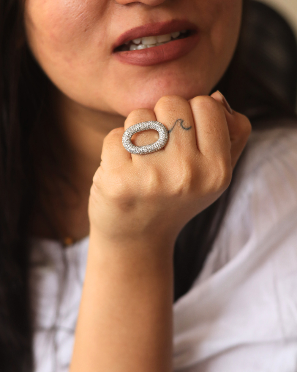 Serene Oval Ring - Silver
