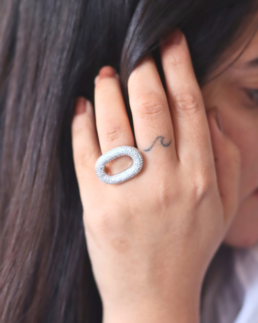 Serene Oval Ring - Silver