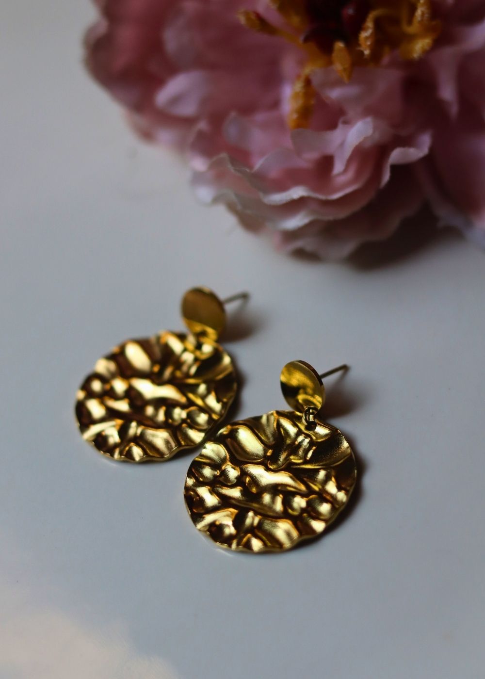 Anti tarnish Gold Cut Earrings