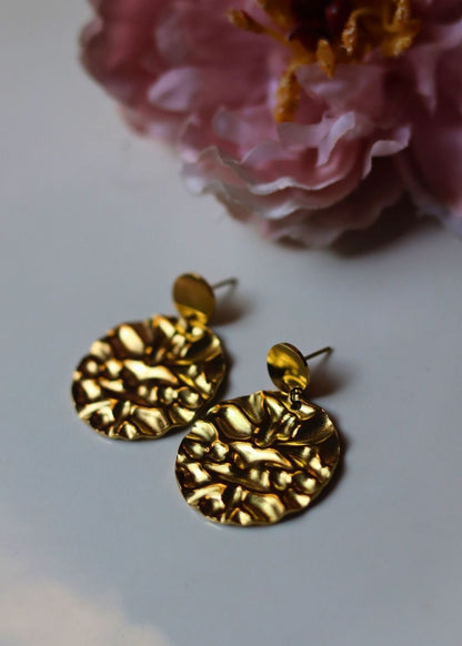 Anti tarnish Gold Cut Earrings