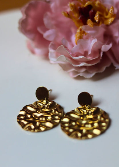 Waterproof Gold Cut Earrings