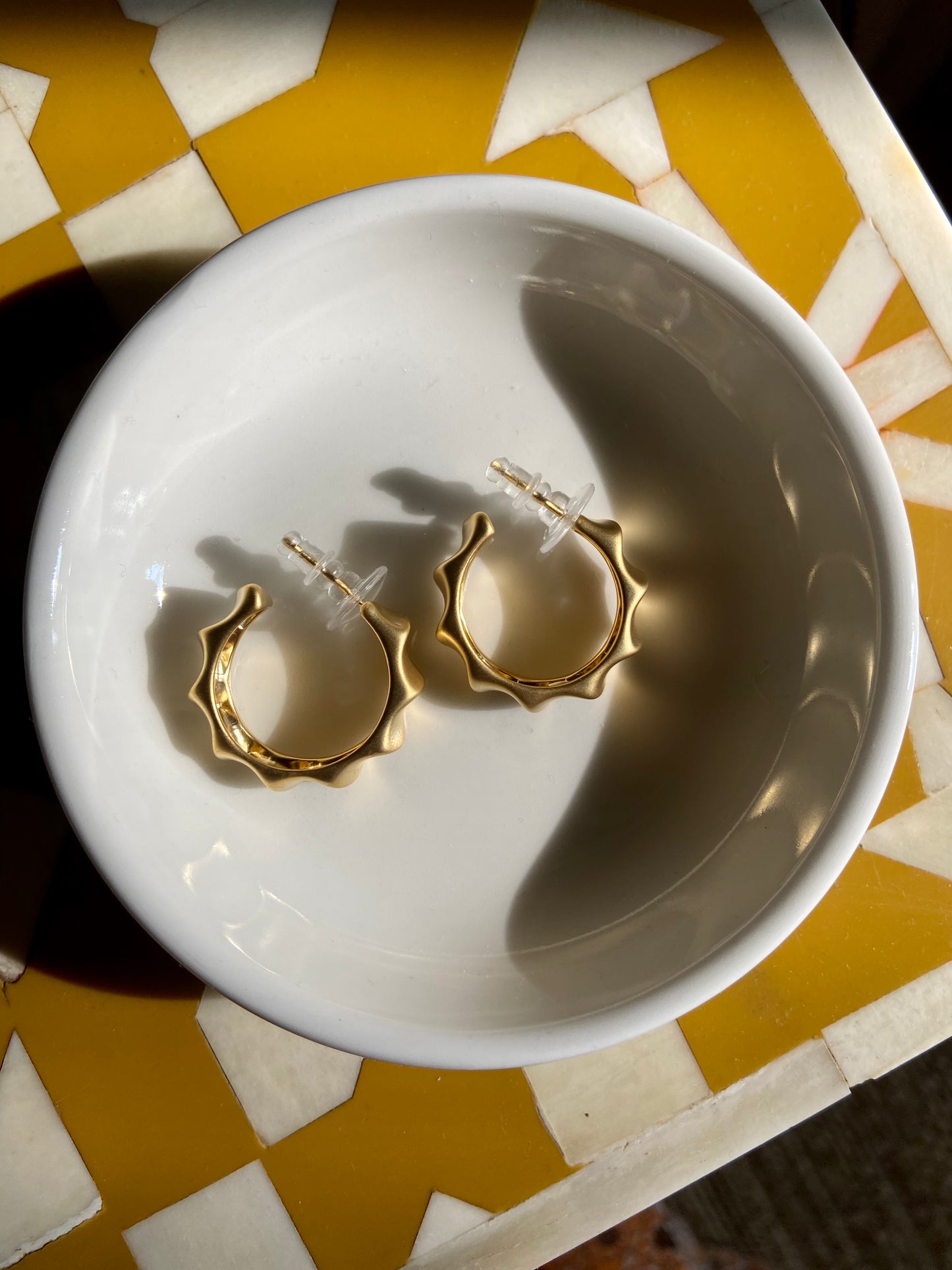 Rollin' Gold Matte Hoops