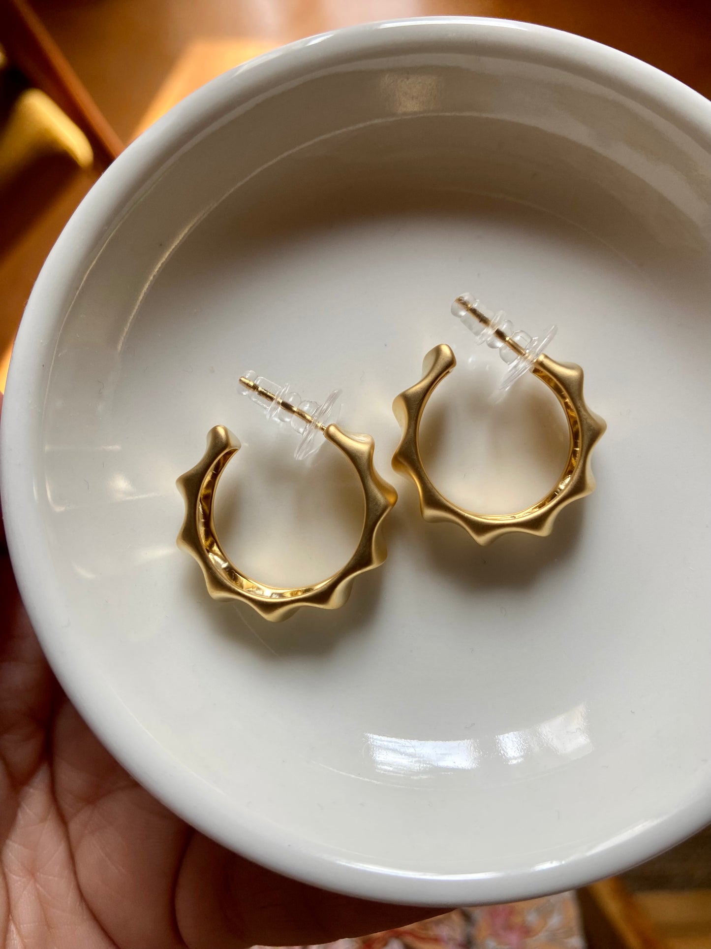 Rollin' Gold Matte Hoops