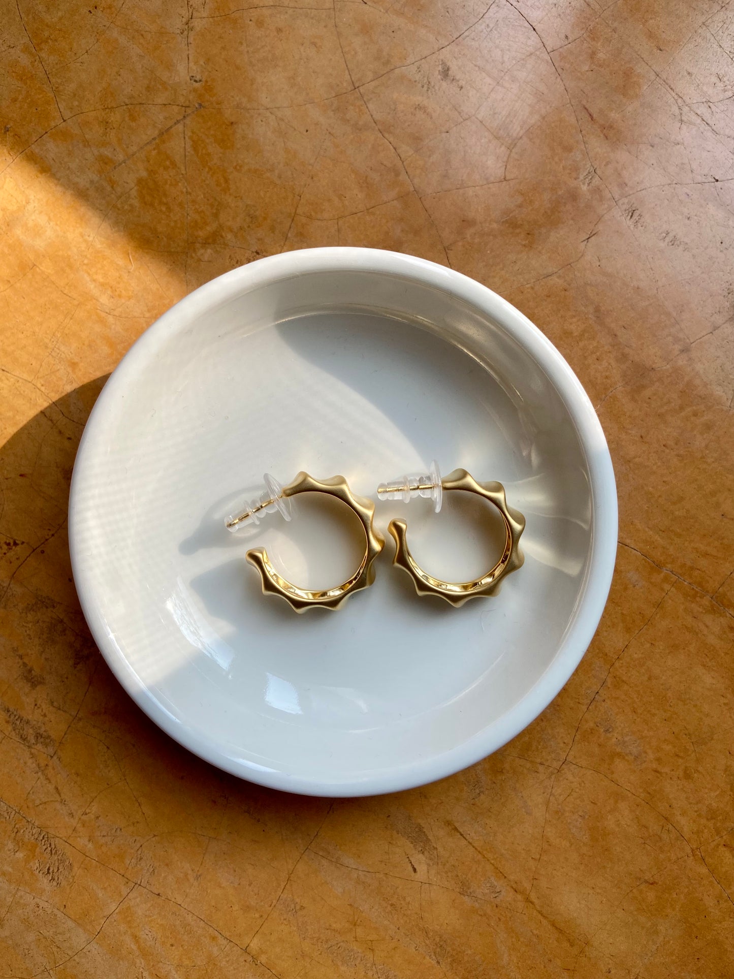 Rollin' Gold Matte Hoops