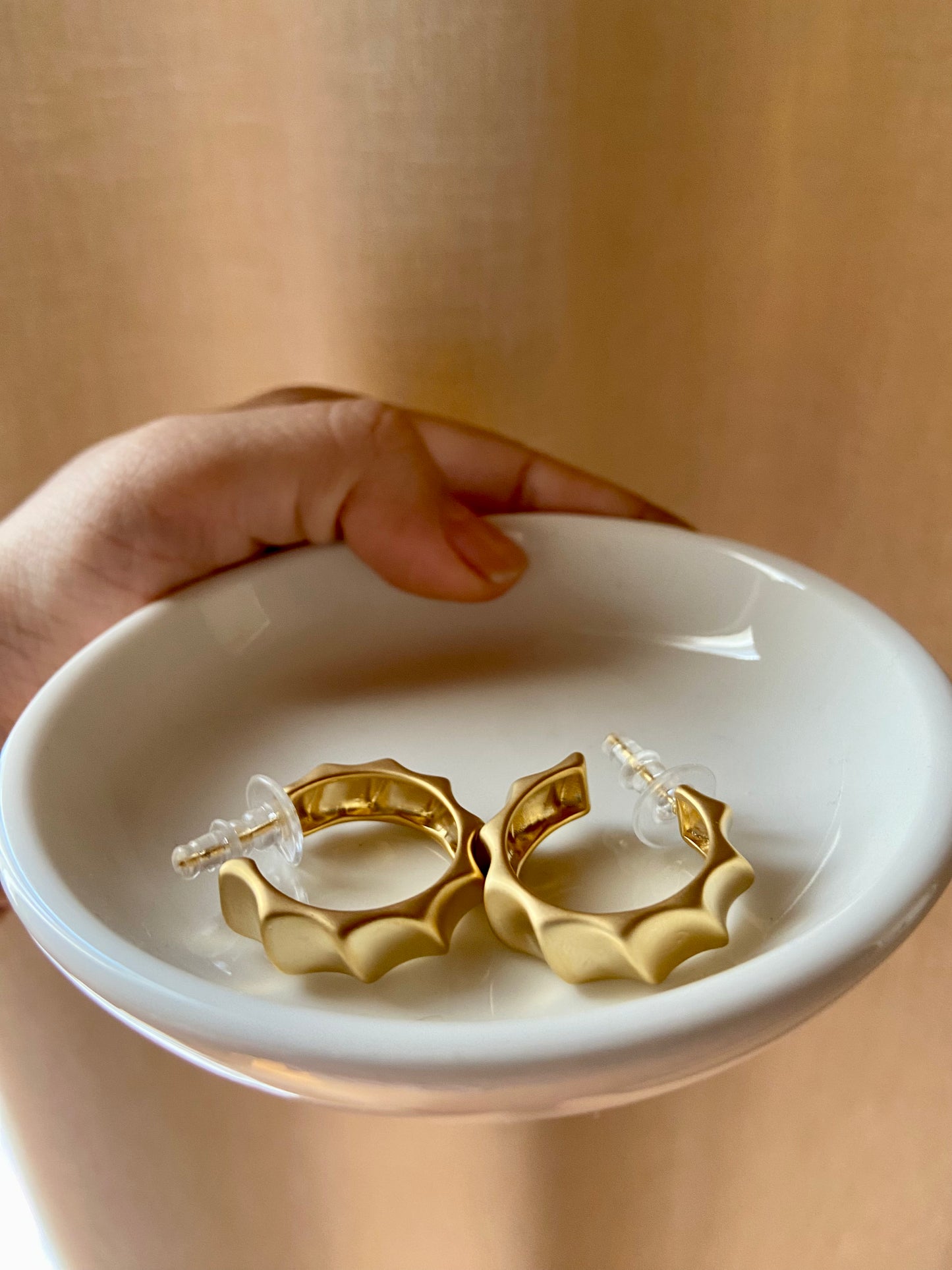 Rollin' Gold Matte Hoops